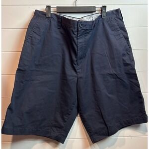 Allen Oliver Mens Navy Blue Chino Shorts Size 38‎ Casual Everyday